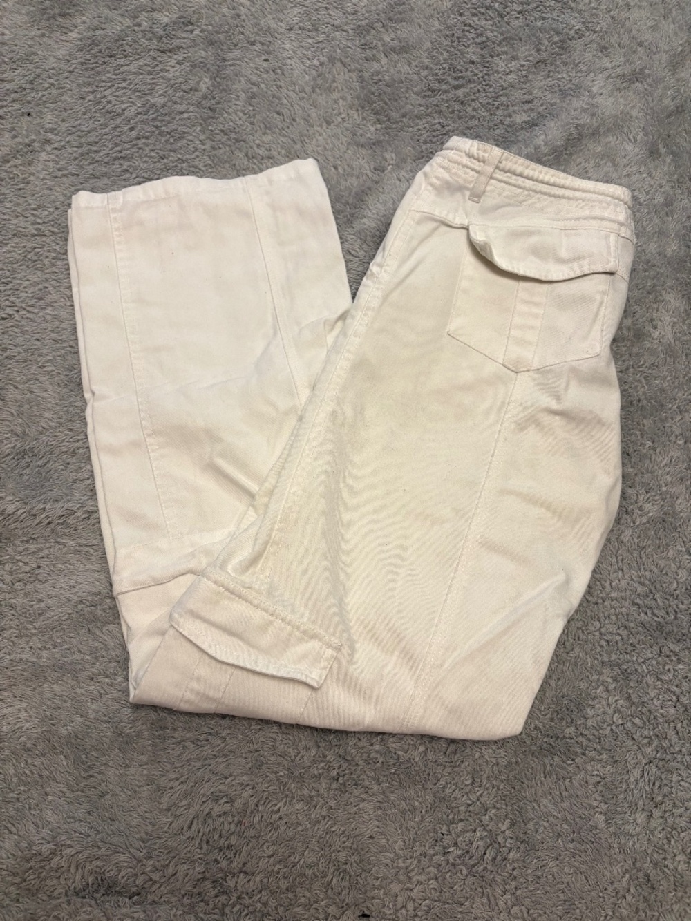 Brandy Melville White Cargo Pants